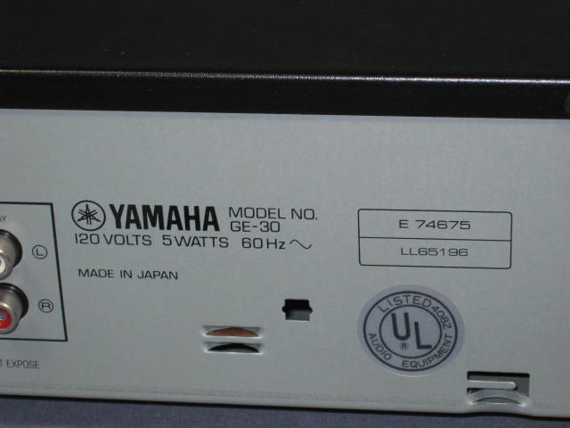 Yamaha Natural Sound GE-30 10-Band Stereo Graphic Equalizer EQ W/ Manual +Box NR 7