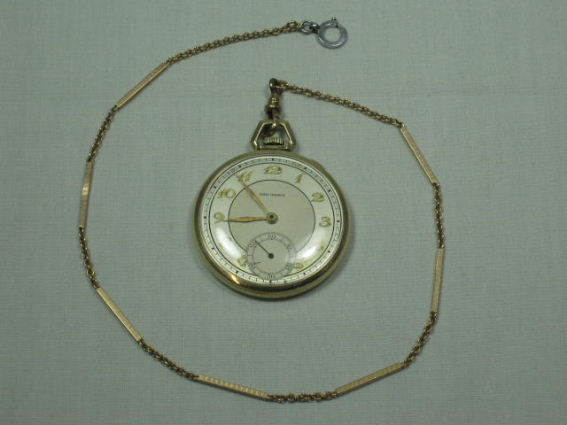 Vintage Girard Perregaux Swiss 17-Jewel Pocket Watch With 7 Gram 10K Gold Chain
