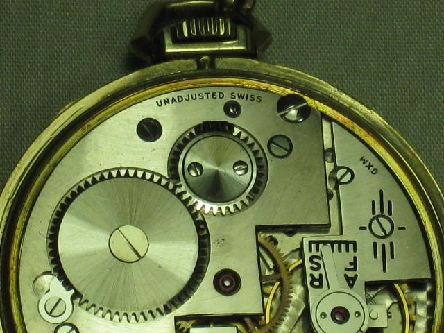 Vintage Girard Perregaux Swiss 17-Jewel Pocket Watch With 7 Gram 10K Gold Chain 8
