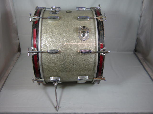 Rare Vintage 1950s Rogers Holiday Gold Sparkle Bass Kick Drum 20x14 1