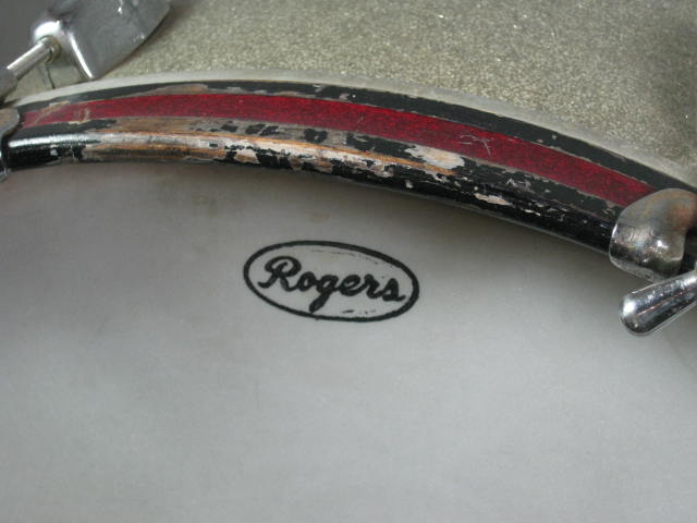 Rare Vintage 1950s Rogers Holiday Gold Sparkle Bass Kick Drum 20x14 8