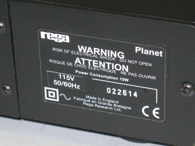 Rega Planet 2000 Single CD Compact Disc Player W/ Solar Remote Manual Box + NR! 7