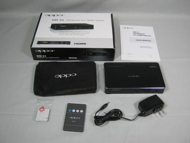 Oppo Model HM-31 Advanced 3x1 HMDI Video Switch Switcher W/ Remote Manual Box NR