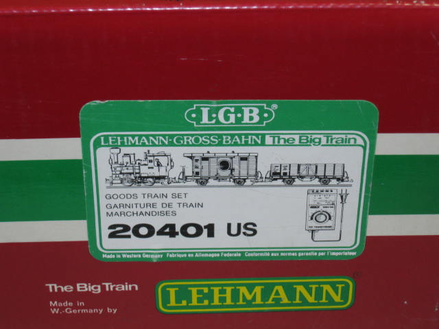 Vtg LGB The Big Train Set Model 20401 US W/ Engine 2020 Track Original Box + NR! 1
