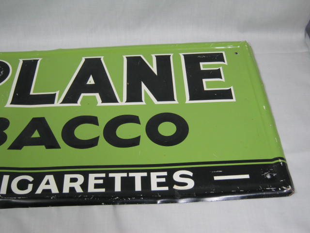 Hi-Plane Pipe Cigarette Tobacco Metal Tin Sign Green/Black/White/Red Vtg? Repro? 3