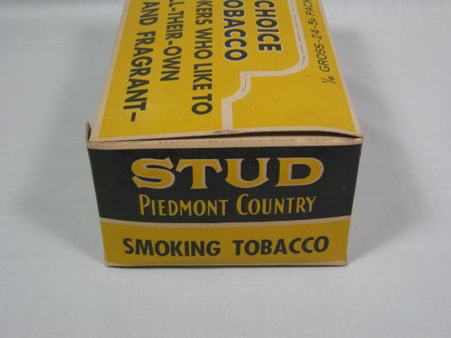 Vtg R.J. RJ Reynolds Stud Piedmont Country Smoking Tobacco Box Case 24 Pouch Lot 7