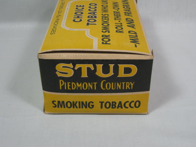 Vtg R.J. RJ Reynolds Stud Piedmont Country Smoking Tobacco Box Case 24 Pouch Lot 9