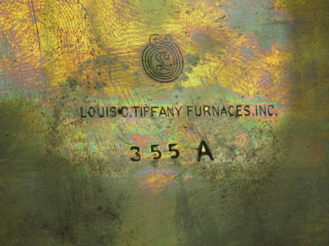 2 Vtg Antique Louis C. Tiffany Furnaces Inc. 355 A Brass Blotter Holder Ends NR! 5