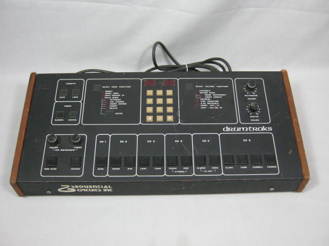 Vtg 1980s Sequential Circuits Model #400 Drumtraks Analog MIDI Drum Machine NR! 1