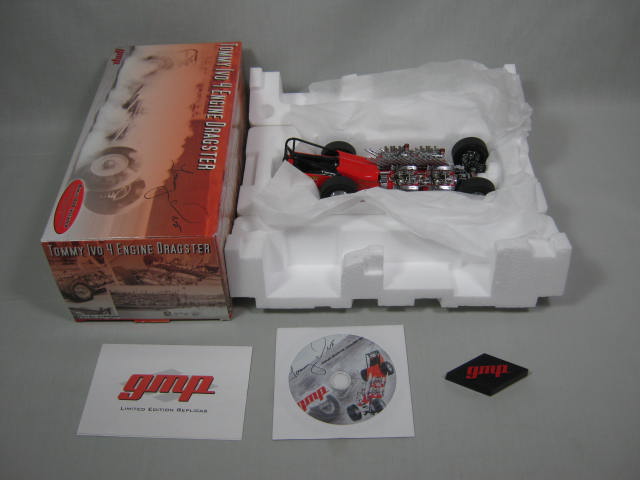 GMP Tommy Ivo 4 Four Engine 1:18 Dragster Replica Diecast Car W/ Bonus DVD + Box