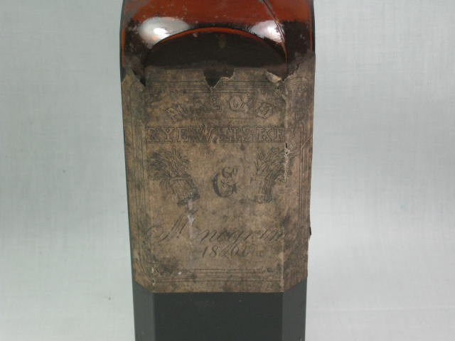 RARE Antique Pre-Prohibition C & Co 1860 Monogram Pure Old Rye Whiskey Bottle NR 1