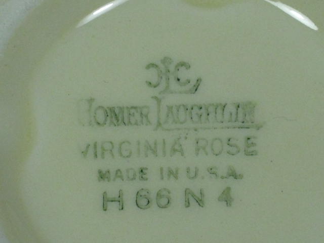 Homer Laughlin Virginia Rose Creamer Sugar Bowl Gravy Boat Fluffy Deep Bowl S&P 7