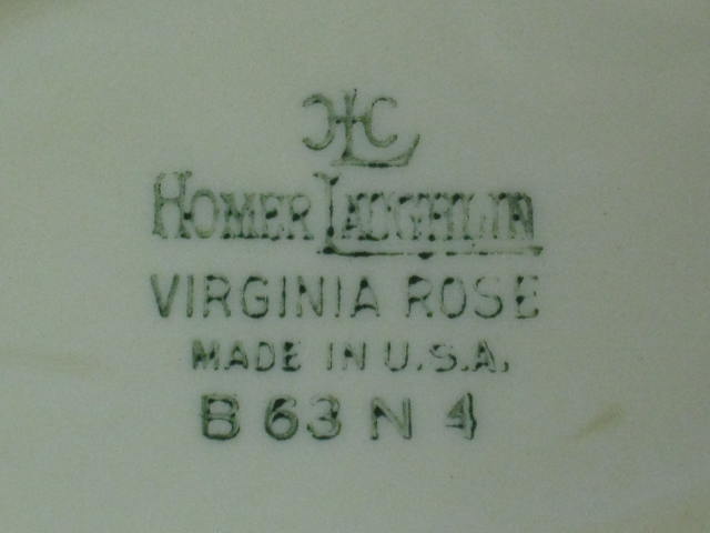 Homer Laughlin Virginia Rose Creamer Sugar Bowl Gravy Boat Fluffy Deep Bowl S&P 10