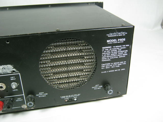 Vtg Hafler Model P505 Rackmount Stereo Power Amplifier Amp 250 WPC Same As DH500 5