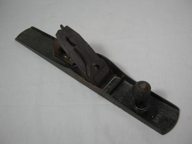 Vtg Antique Stanley Bailey No. 7 Woodworking Wood Jointer Plane + No 0 Level NR! 3