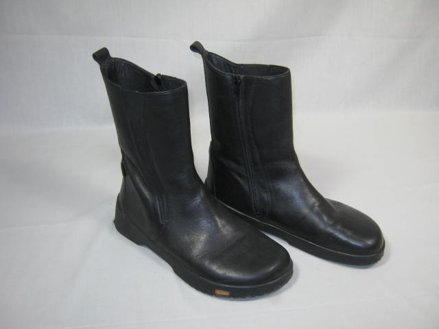 Womens Birkenstock Footprints Black Leather Boots Shoes Sz 40/260 US 9 Narrow N