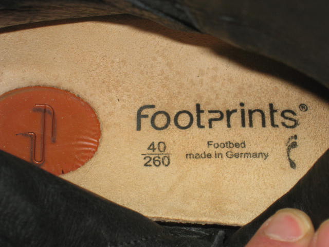 Womens Birkenstock Footprints Black Leather Boots Shoes Sz 40/260 US 9 Narrow N 5