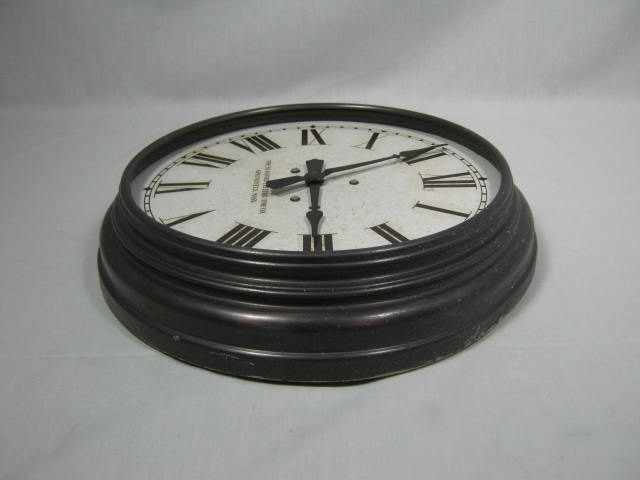 Vtg Antique Standard Electric Time Co Slave Wall Clock W/ Bell Springfield Mass 5