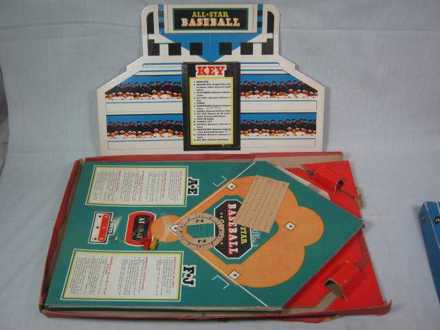 3 Vtg Cadaco Ethan Allen All Star Baseball Board Game Lot 1943 1946 1951 + Discs 4