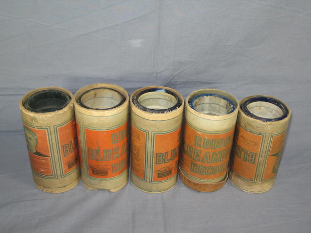 22 Antique Edison Amberol Cylinder Records Lot Blue+ NR 4