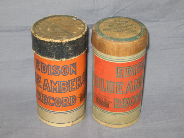 22 Antique Edison Amberol Cylinder Records Lot Blue+ NR 5