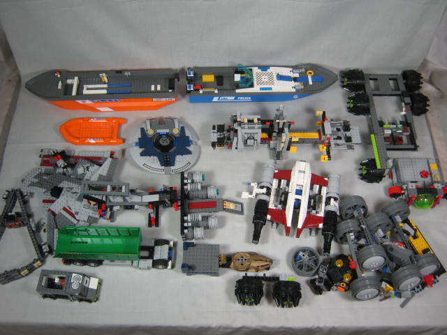 8 Lbs Pounds Lego Vehicles Star Wars Police Coast Guard Ships Blocks Bricks Lot