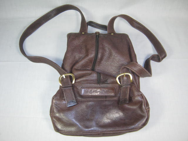 Womens Fossil Classic 75082 Brown Leather Backpack Shoulder Book Bag NO RESERVE 3