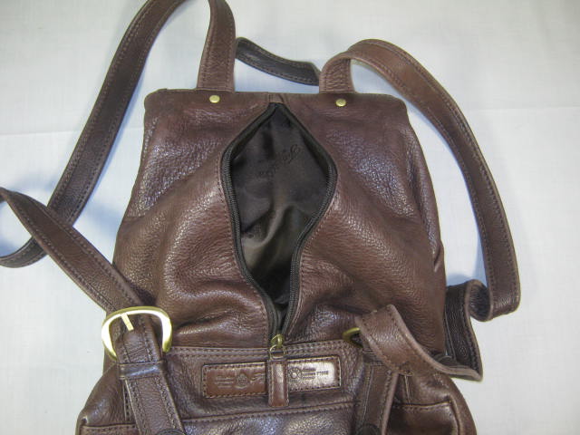 Womens Fossil Classic 75082 Brown Leather Backpack Shoulder Book Bag NO RESERVE 5