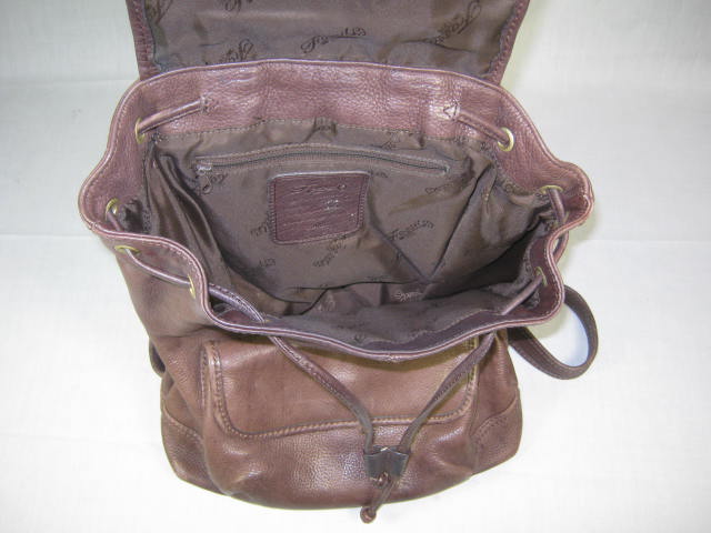 Womens Fossil Classic 75082 Brown Leather Backpack Shoulder Book Bag NO RESERVE 7