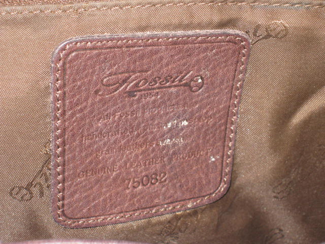 Womens Fossil Classic 75082 Brown Leather Backpack Shoulder Book Bag NO RESERVE 8