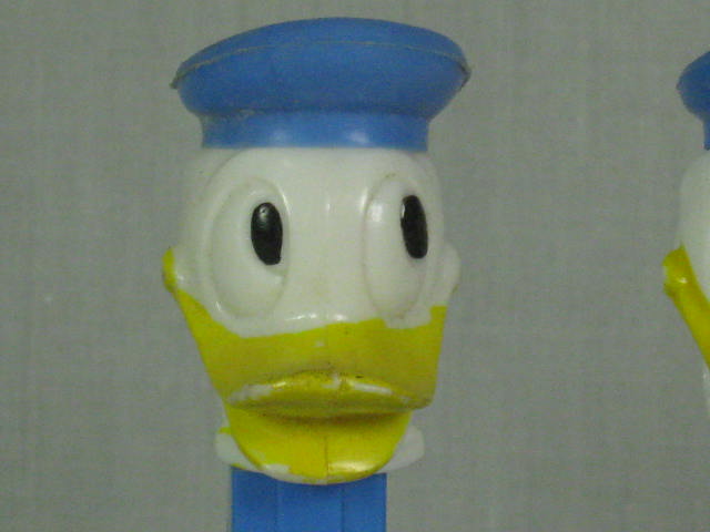 3 Vintage Donald Duck Walt Disney Pez Dispensers Austria No Feet 1 Die Cut NR! 2