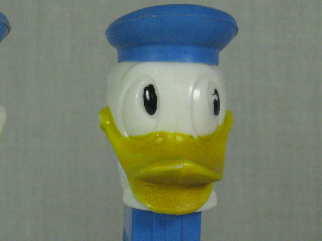 3 Vintage Donald Duck Walt Disney Pez Dispensers Austria No Feet 1 Die Cut NR! 3