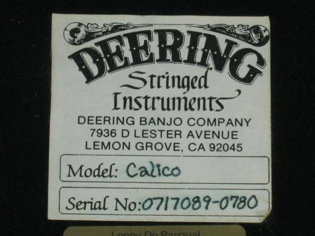 Vintage Deering Calico Resonator Banjo #0717089-0780 With Hardshell Case + Tuner 23