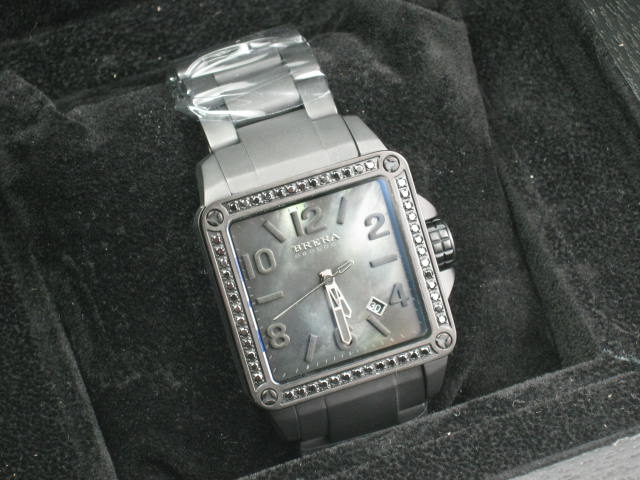 NEW Brera Orologi Stella Black Diamond Brushed Stainless Steel Watch NO RESERVE! 1