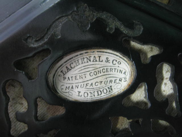 Antique Louis Lachenal 48 Button Key English Concertina Accordion Case London NR 2