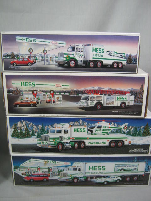 7 Hess Trucks Lot First Gasoline 1988 Racer 1989 Fire 1993 Patrol Car Helicopter 3