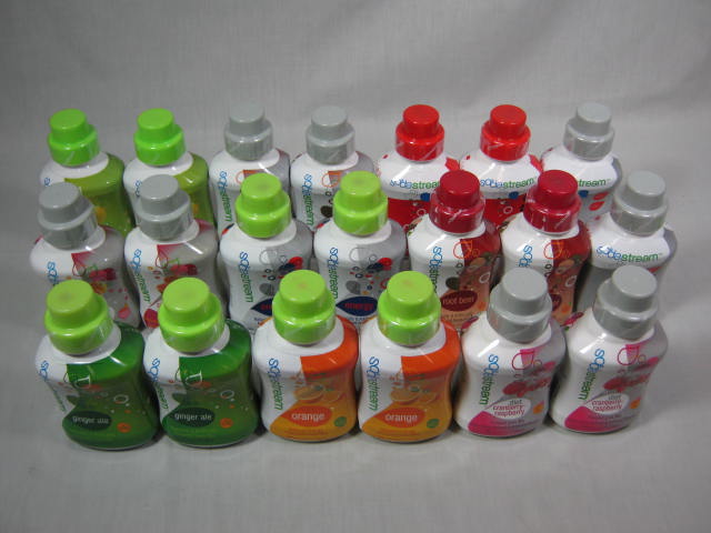 20 NEW SodaStream Soda Maker Machine Sodamix Mix Flavors CO2 Carbonator Lot + NR 2