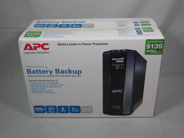 New APC BX1000G Battery Backup UPS Uninterruptible Power Supply 1000VA 600 Watts
