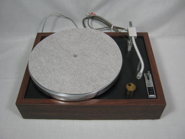 Acoustic Research AR XB Turntable W/ Tonearm Weight Dustcover + Parts/Repair NR! 1