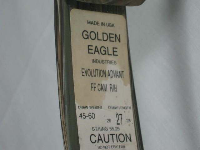 Golden Eagle Evolution Advantage RH Camo Compound Bow 27" Draw Easton Arrows NR! 10