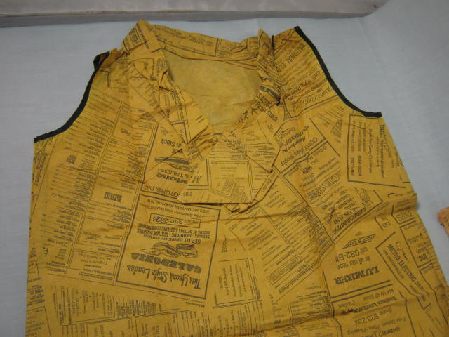 Vtg 1967 Mars Waste Basket Boutique Paper Yellow Pages Dress 16-18 W/ Envelope 1