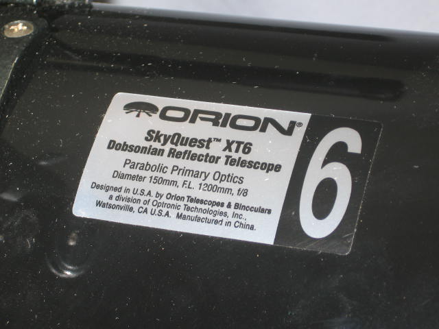 Orion SkyQuest XT6 Dobsonian Reflector Telescope +++ NR 4