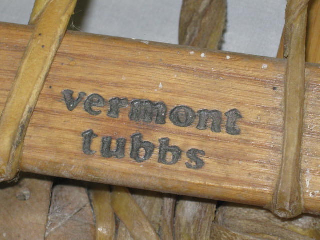 Vtg Vermont Tubbs 10X36 S7 Traditional Wooden Wood Snowshoes NO RESERVE PRICE! 2