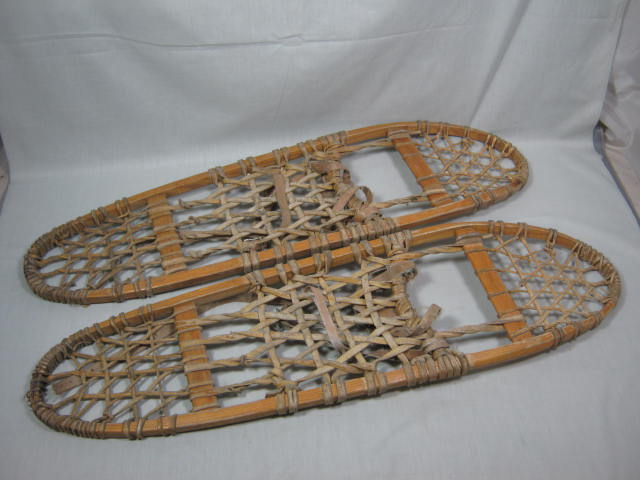 Vtg Vermont Tubbs 10X36 S7 Traditional Wooden Wood Snowshoes NO RESERVE PRICE! 4