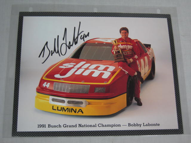 50 Signed Autographed NASCAR Driver Photo Hero Card Lot Lebonte Waltrip Gordon 9