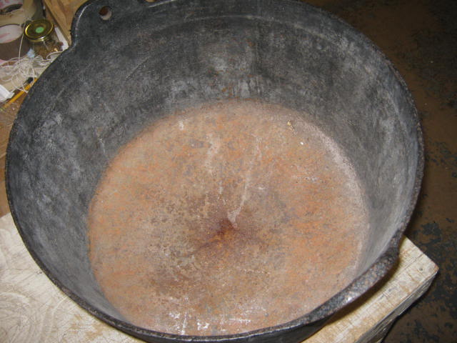 Vtg Antique Primitive Black Cast Iron Cauldron Cooking Cook Wash Pot Kettle NR! 4