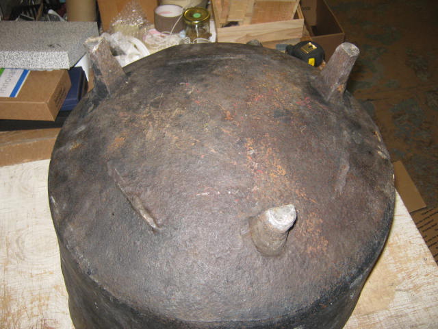 Vtg Antique Primitive Black Cast Iron Cauldron Cooking Cook Wash Pot Kettle NR! 5