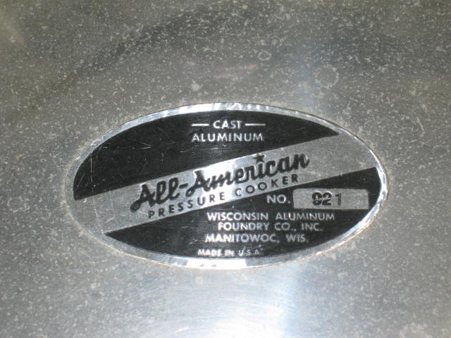 All American Model 921 Pressure Cooker Sterilizer Autoclave NO RESERVE PRICE! 2