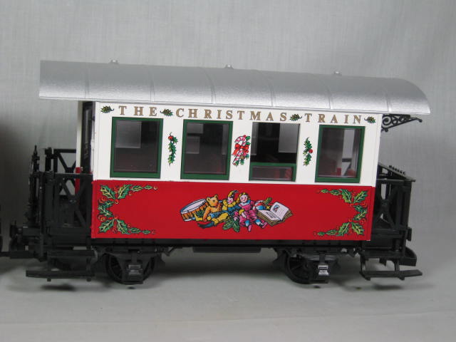LGB Christmas Train Passenger Car + 4021CT Gondola + Blue Present Box NO RESERVE 1