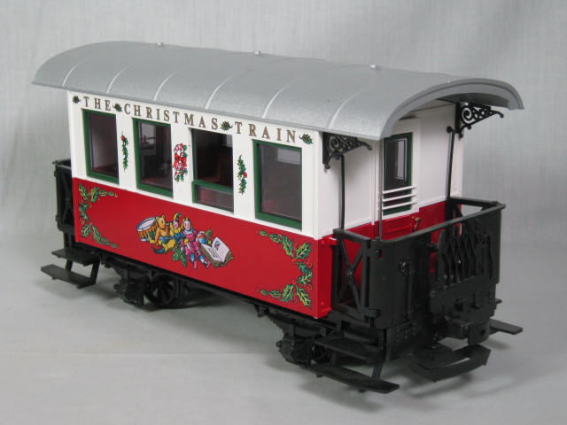 LGB Christmas Train Passenger Car + 4021CT Gondola + Blue Present Box NO RESERVE 2